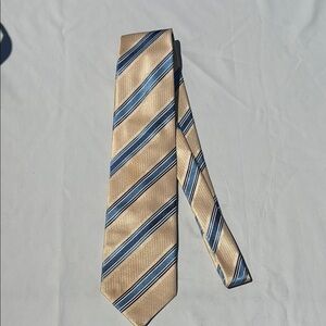 Elegant Blue and Gold Striped Tie